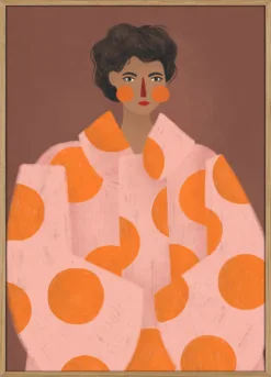 Woman With Orange Dots