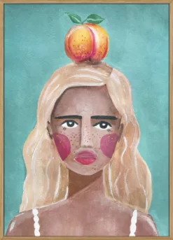Woman With Peach