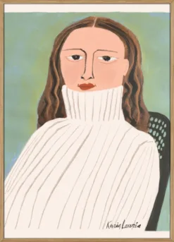 Woman in Fisherman Sweater Portrait
