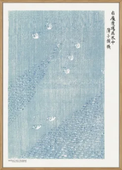 Woodblock Print Blue