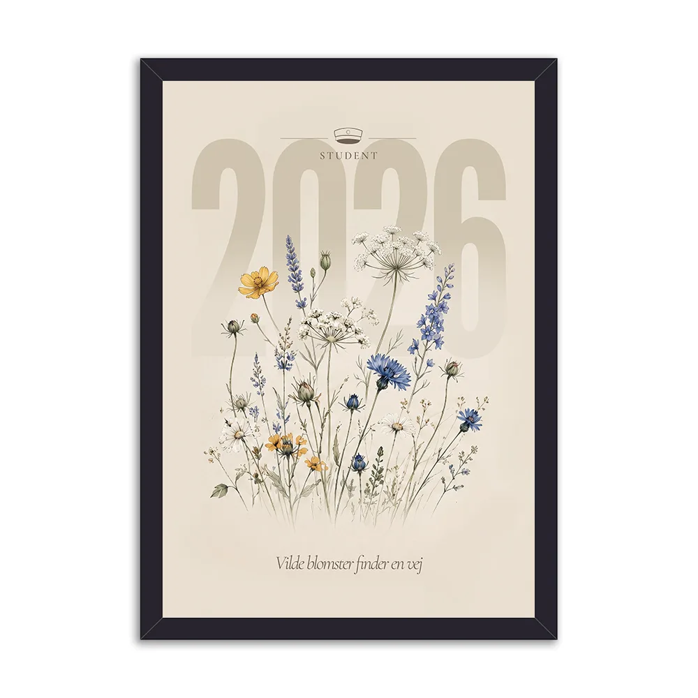 Vilde Blomster - 21x29,7 - Sort
